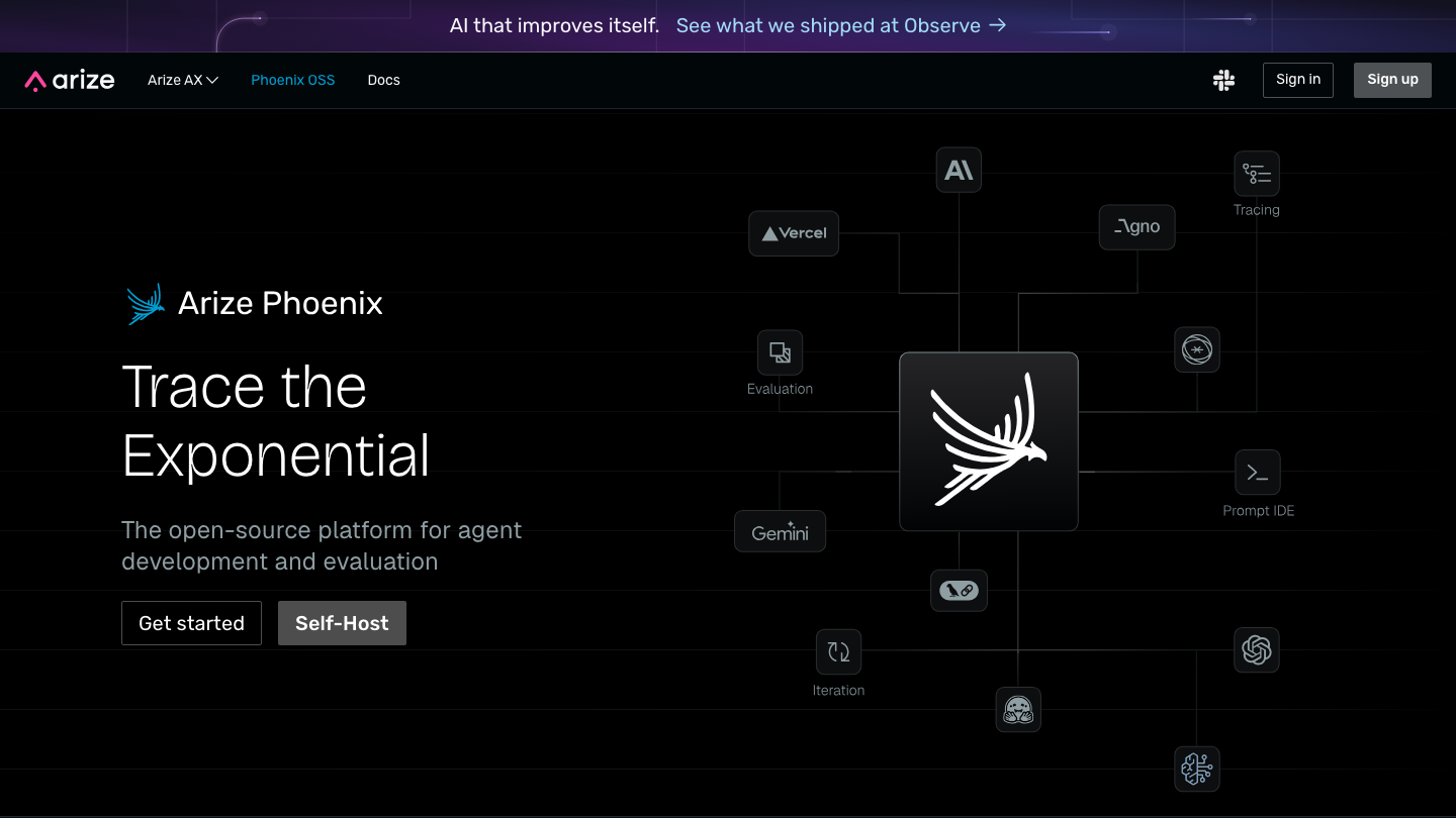 Arize Phoenix screenshot