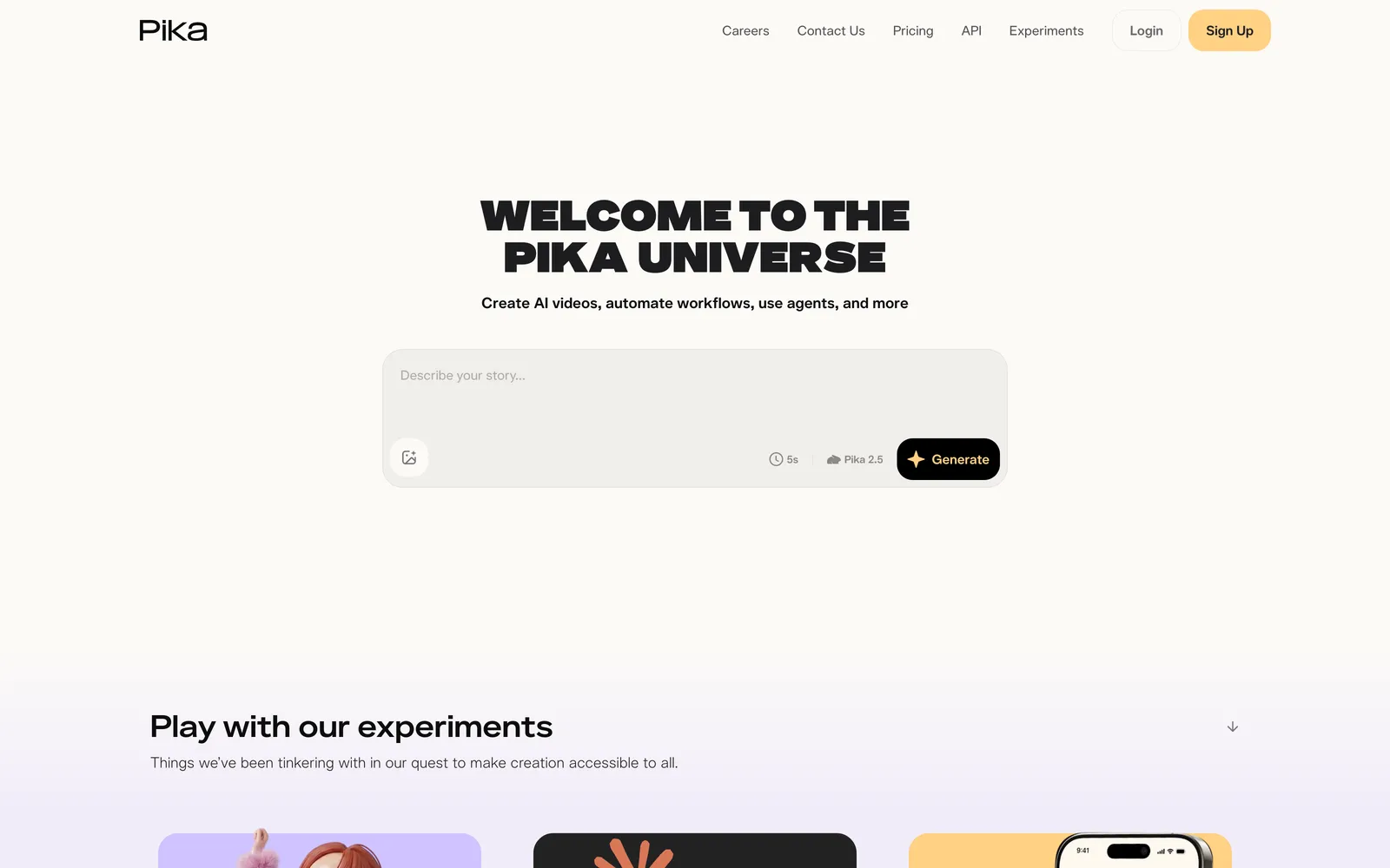Pika homepage