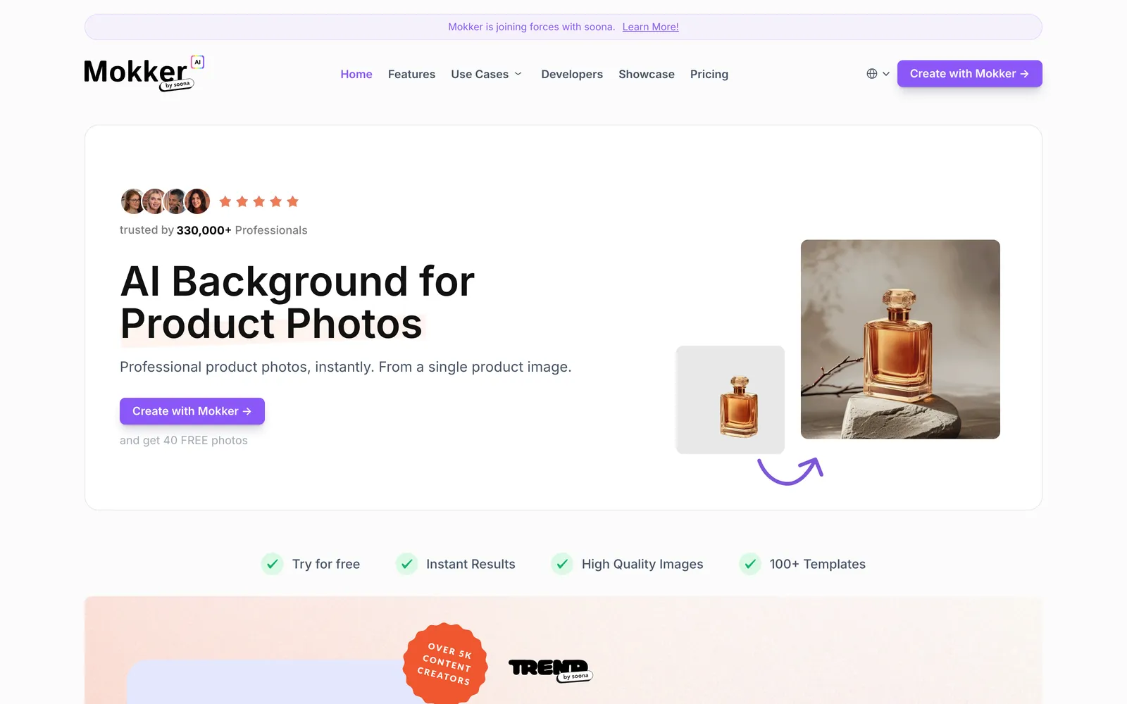 Mokker AI homepage