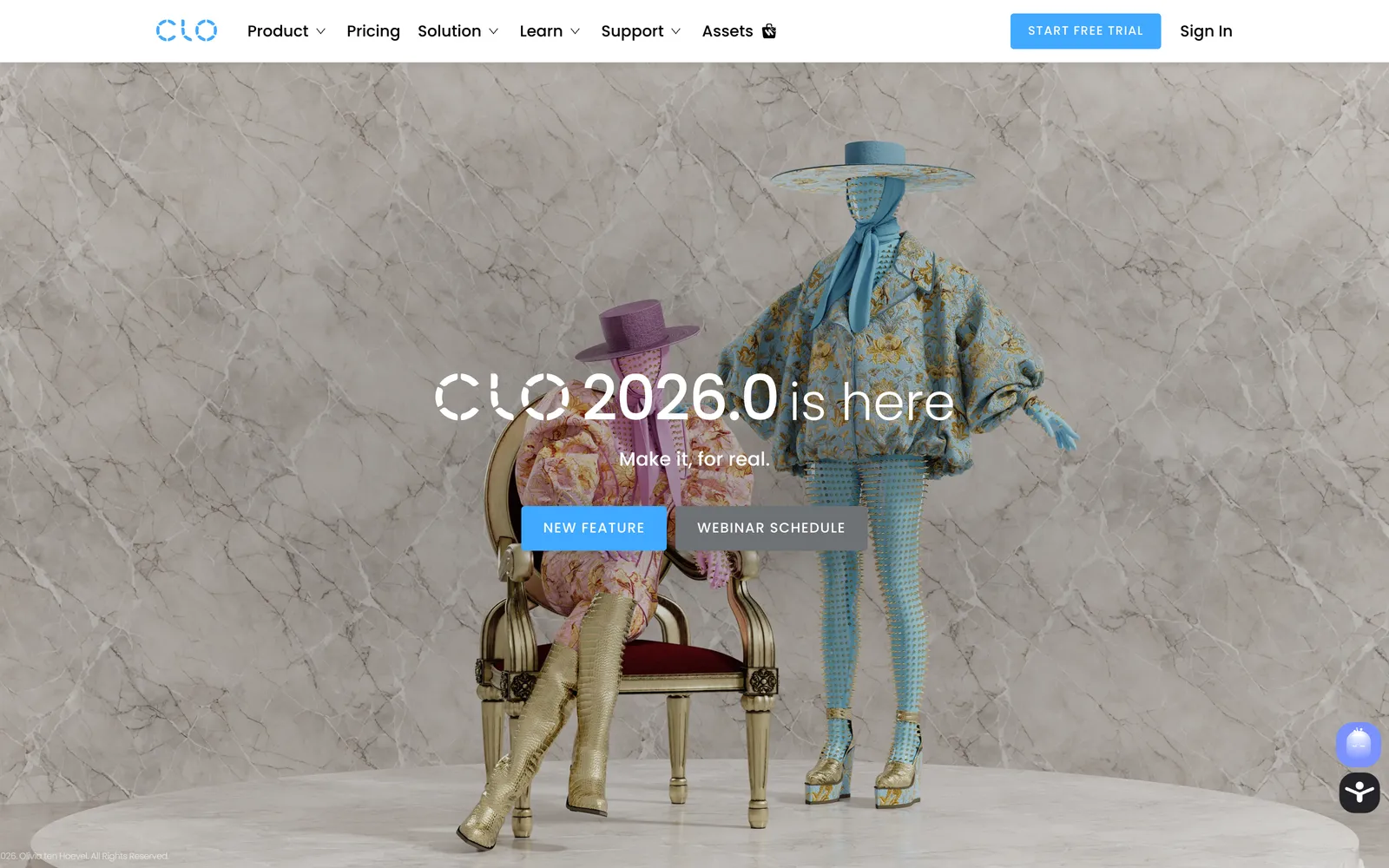 CLO3D homepage
