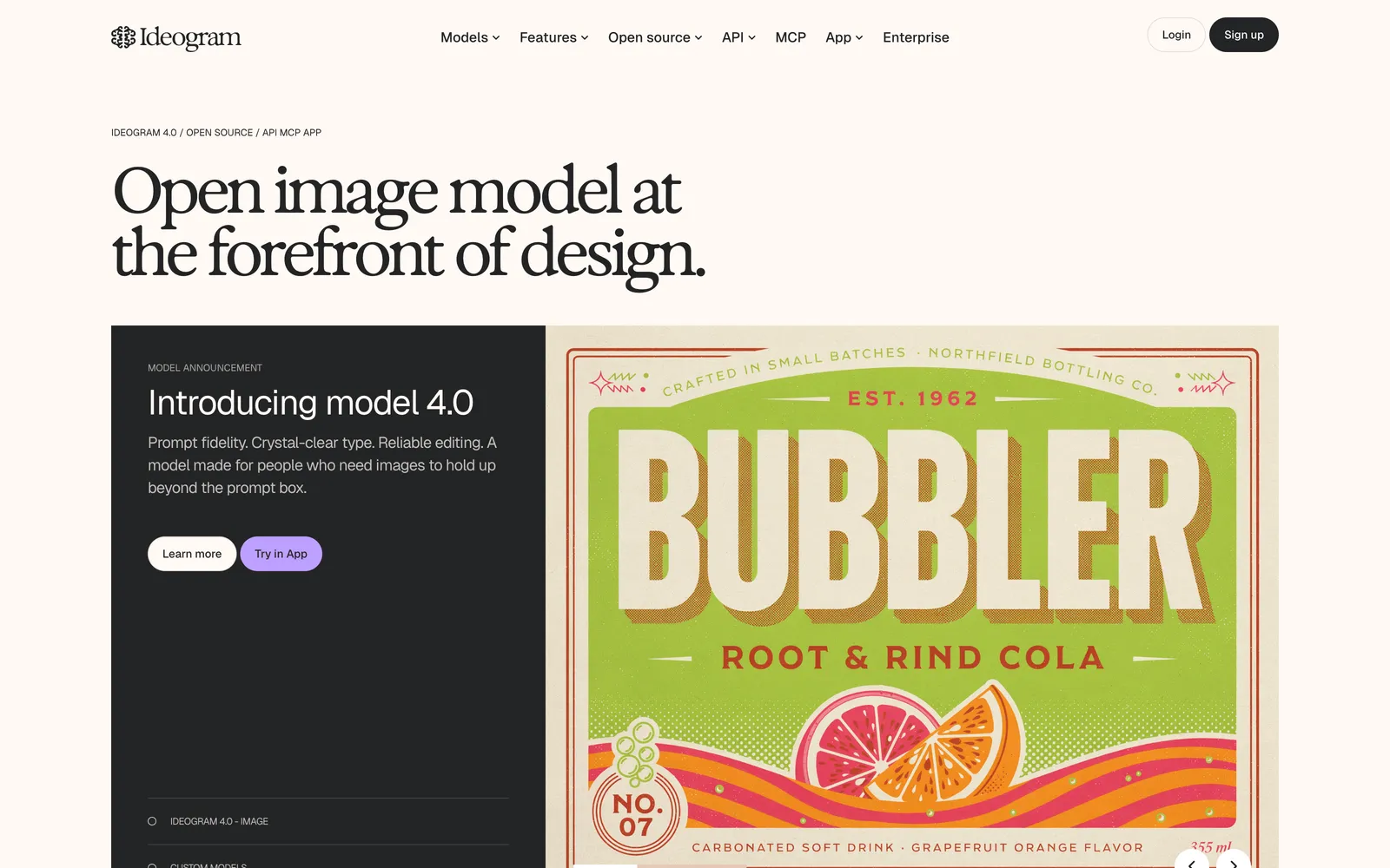 Ideogram homepage