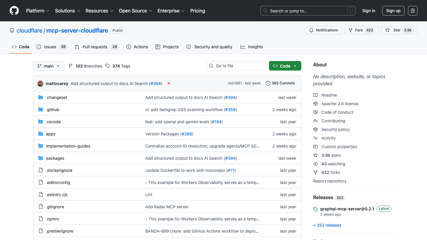 Cloudflare MCP screenshot