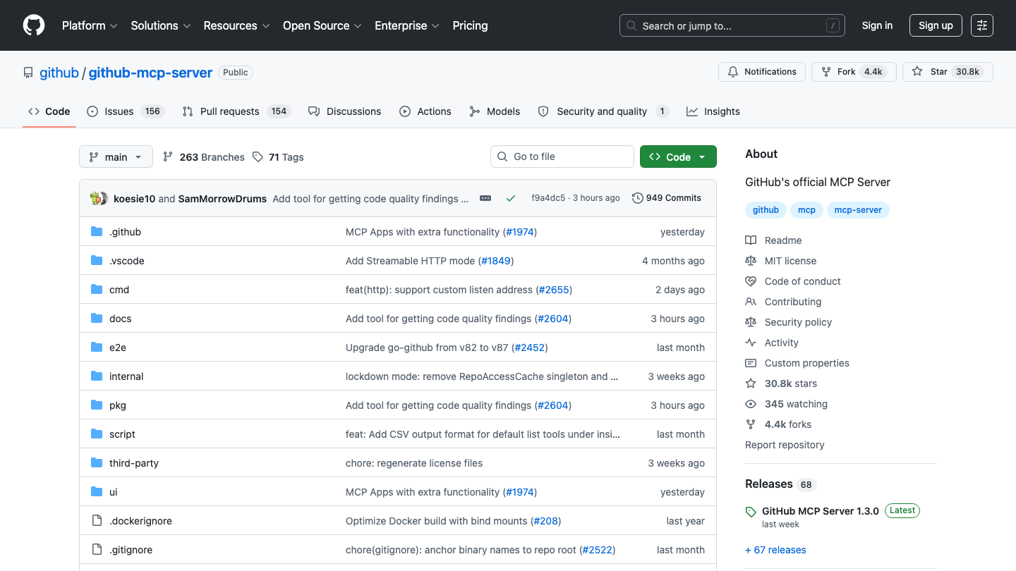GitHub MCP screenshot