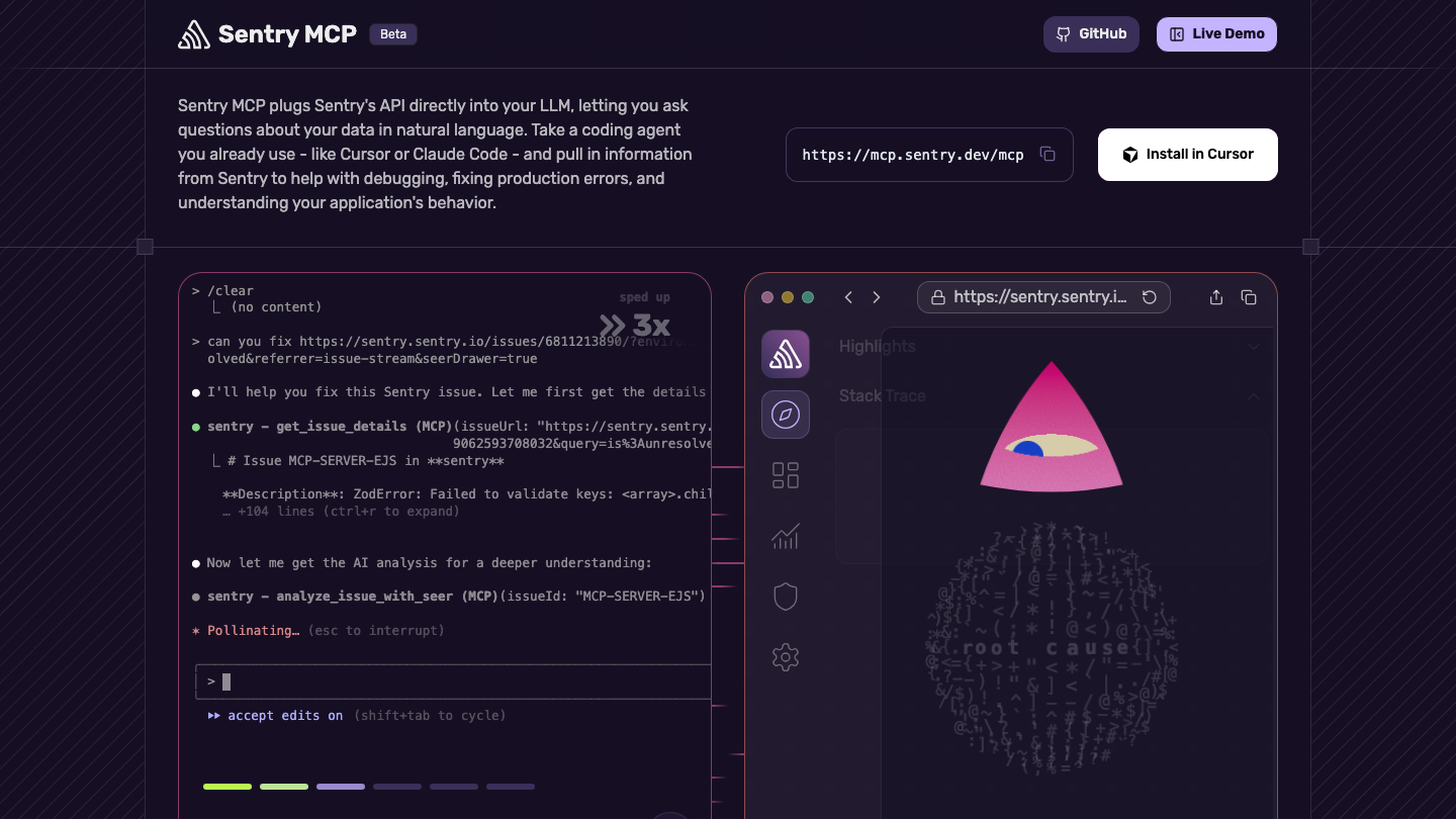 Sentry MCP screenshot