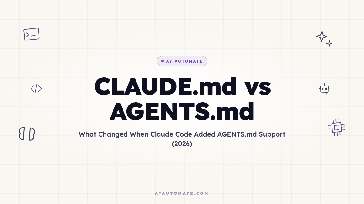 CLAUDE.md vs AGENTS.md in Claude Code (2026 Guide)