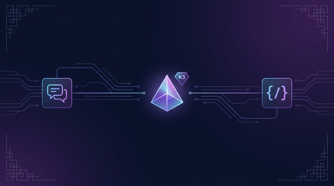 The two ways to access Kimi K3: the kimi.com chat app or the developer API