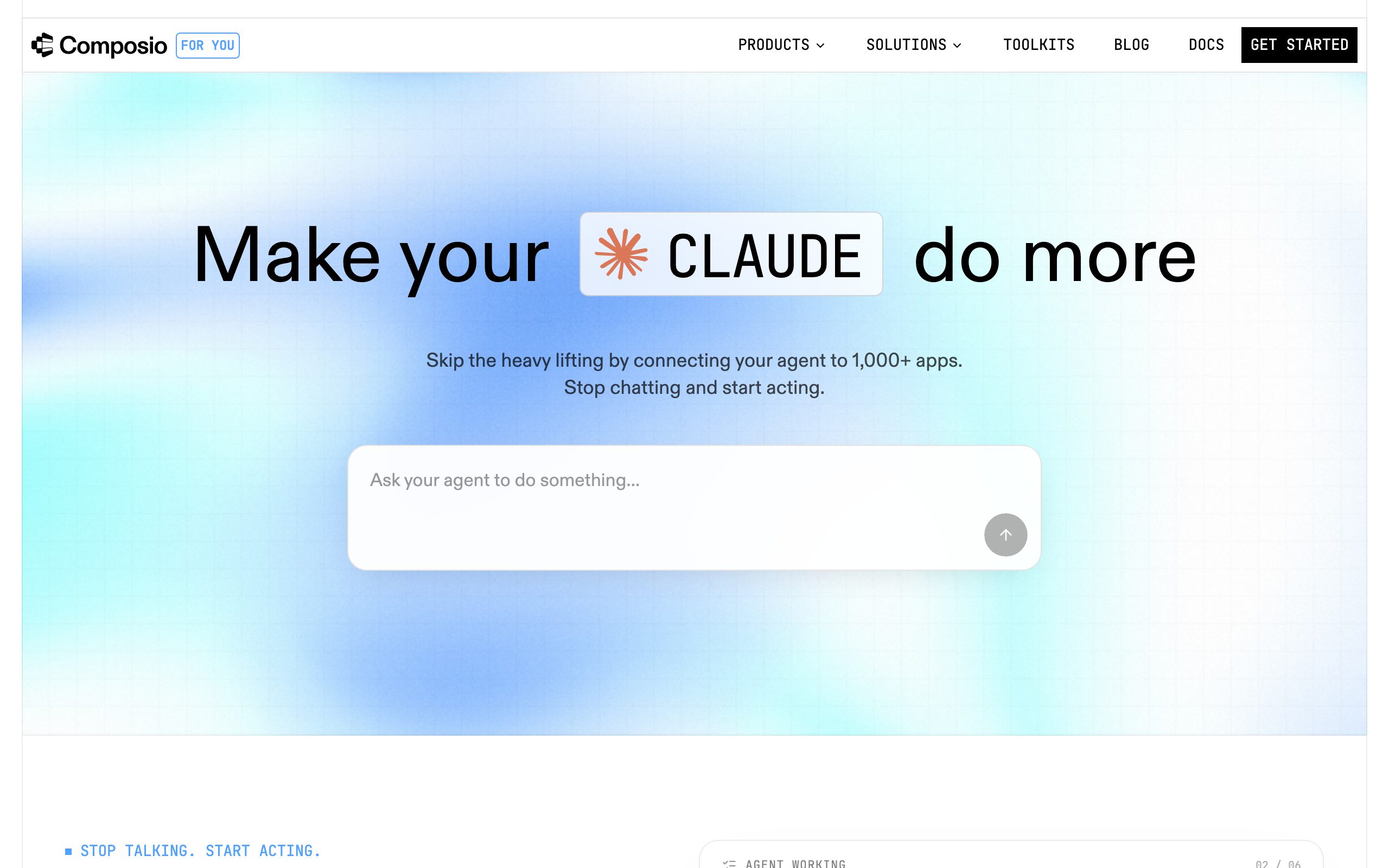 Composio website preview