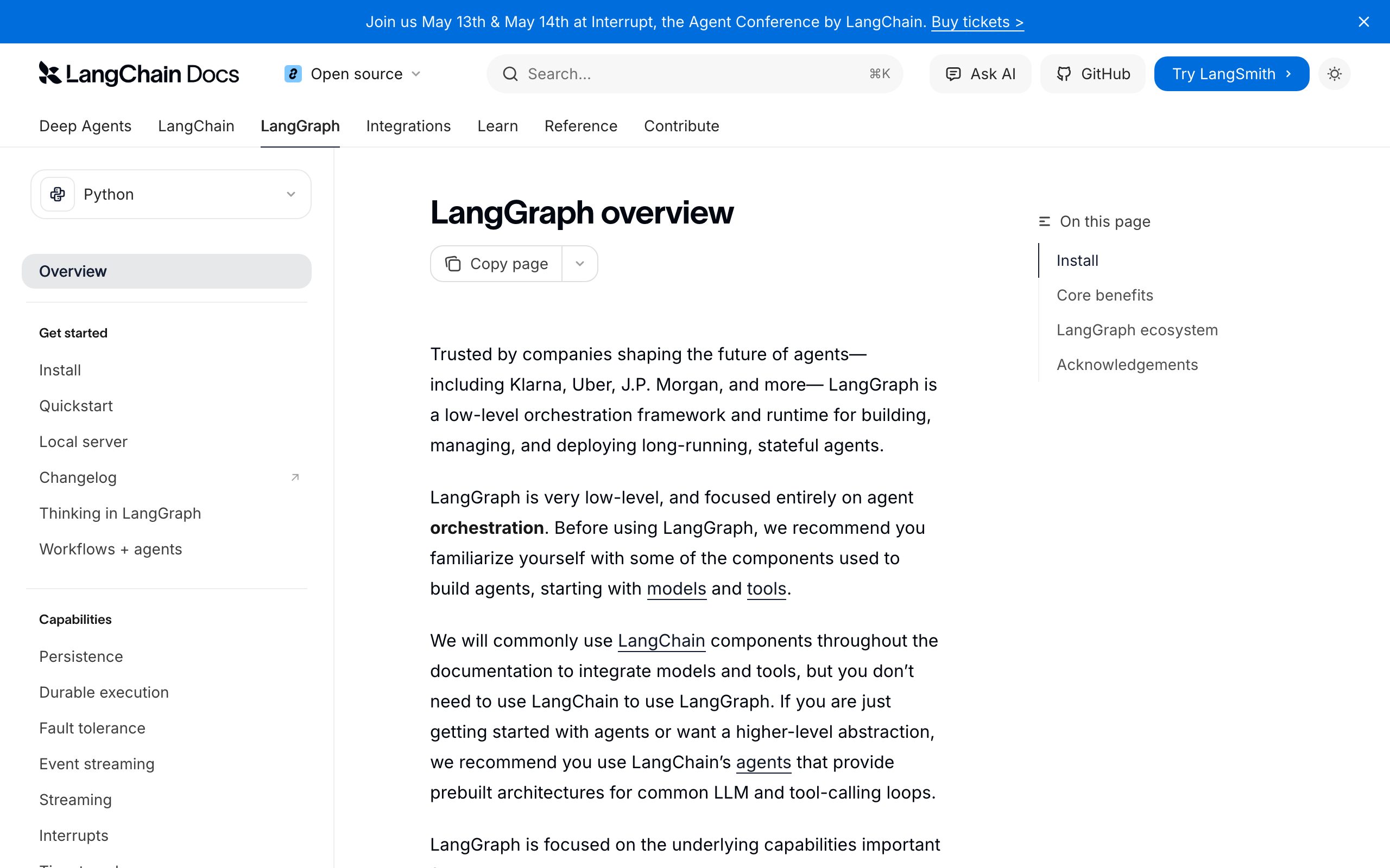 LangGraph website preview